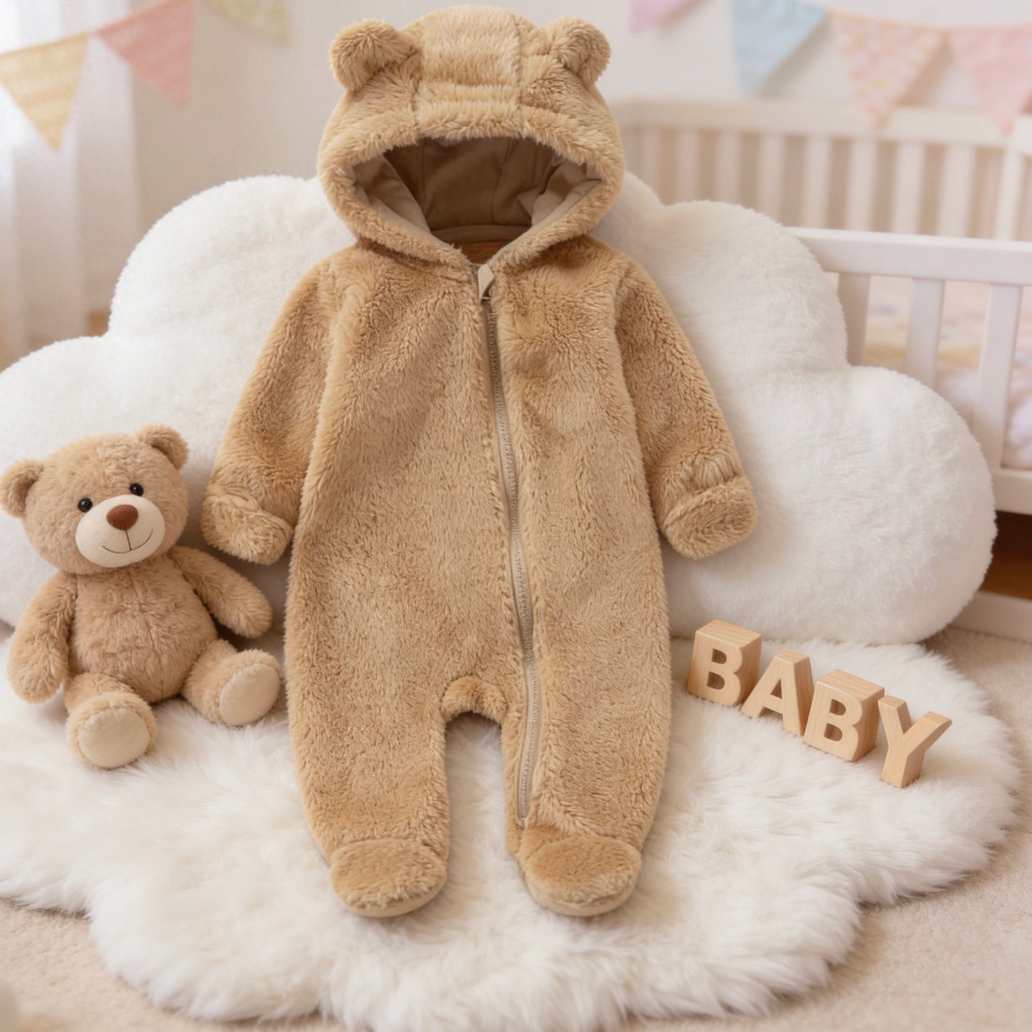 Teddy Bear Jumpsuit                             (With Hands And Feet)